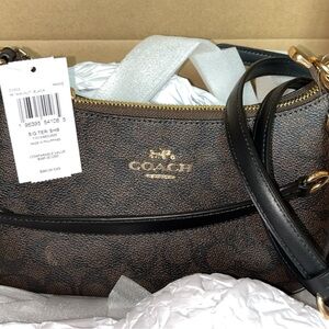 Coach Signature Brown and Black Teri bag